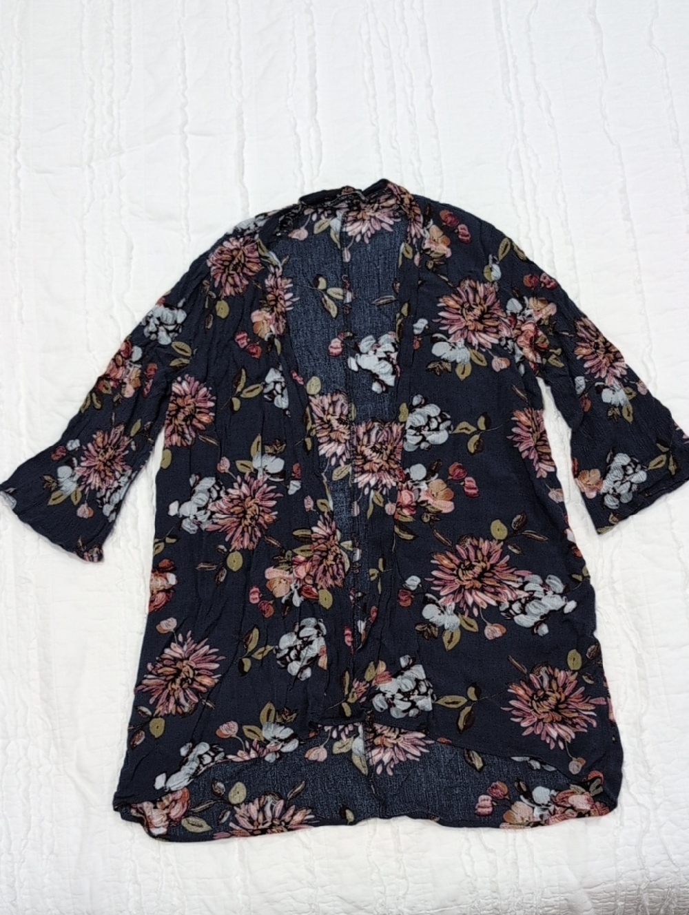 PINK CLOVER Maples Open Front Woven Cardigan